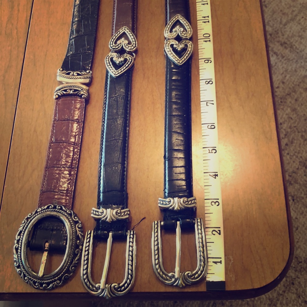 All 3 belts for one price..all leather ..good deal